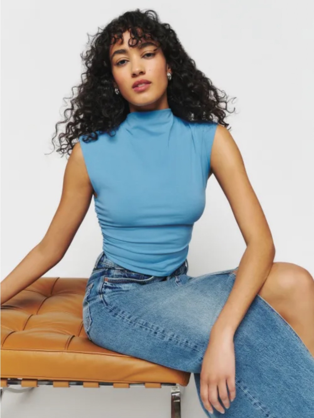 Reformation Lindy Top (in BLUE)